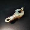roman bronze oil lamp
