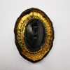 roman gilded glass plate brooch