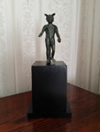 roman bronze figure of mercury